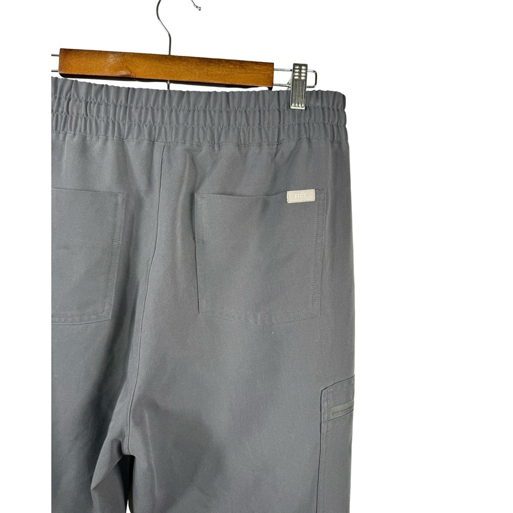 FIGS Charcoal Grey Zamorra Jogger Scrub Pants Women Large Red Drawstring - Picture 6 of 9